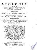 Apologia del Congresso notturno delle Lammie, o sia risposta di Girolamo Tartarotti