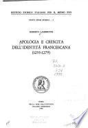 Apologia e crescita dell'identità francescana (1255-1279)