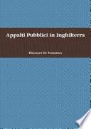 Appalti Pubblici in Inghilterra