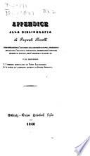 Appendice alla bibliografia di Pasquale Borrelli