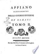 Appiano Alessandrino Delle guerre civili de' romani. Tomo 1 [-2]