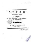 Appro di d. Niccola Figliola contra d. Pietro Figliola duca di Civita-Santangelo, dilui maggior fratello. Nel S.R.C. a relazione della G.C. della Vicaria