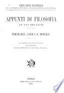 Appunti di filosofia ad uso dei licei