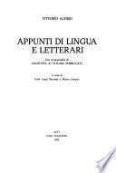 Appunti di lingua e letterari