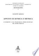 Appunti di ritmica e metrica