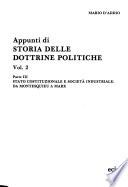 Appunti di storia delle dottrine politiche: pt.3. Stato costituzionale e società industriale: da Montesquieu a Marx