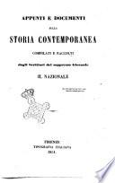 Appunti e documenti sulla storia contemporanea compilati e raccolti dagli scrittori del soppresso giornale Il Nazionale