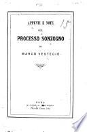 Appunti e note sul processo Sonzogno