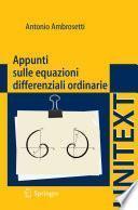 Appunti sulle equazioni differenziali ordinarie