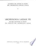 Archeologia laziale VII