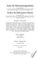 Archiv Für Reformationsgeschichte