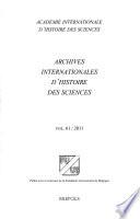 Archives Internationales D'histoire Des Sciences