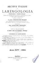 Archivii italiani de laringologia