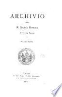 Archivio della R. Società romana di storia patria