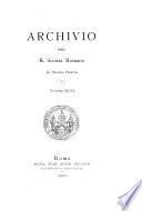 Archivio della R. Società romana di storia patria
