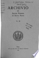 Archivio della Società romana di storia patria