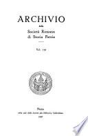 Archivio della Società romana di storia patria