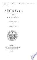 Archivio della Società romana di storia patria