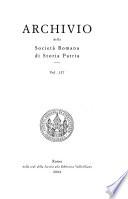 Archivio della Società romana di storia patria
