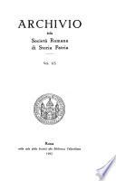 Archivio della Società romana di storia patria
