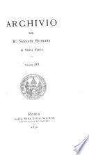 Archivio della Società romana di storia patria