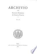 Archivio della Società romana di storia patria
