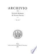 Archivio della Società romana di storia patria