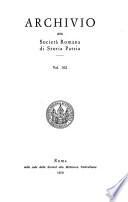 Archivio della Società romana di storia patria