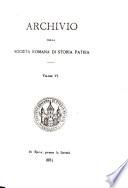 Archivio della Società romana di storia patria