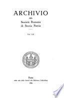 Archivio della Società romana di storia patria
