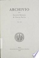 Archivio della Società romana di storia patria