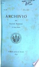 Archivio della Società romana di storia patria