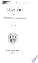 Archivio della Società romana di storia patria