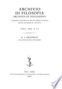 Archivio di filosofia