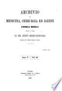 Archivio di medicina, chirurgia ed igiene