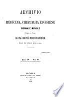Archivio di medicina, chirurgia ed igiene