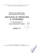 Archivio di medicina e chirurgia