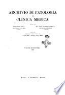 Archivio di patologia e clinica medica