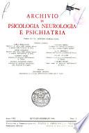 Archivio di psicologia, neurologia e psichiatria