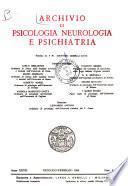 Archivio di psicologia, neurologia e psichiatria