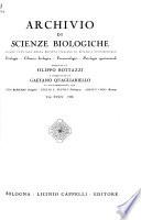 Archivio di scienze biologiche