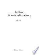 Archivio di storia della cultura