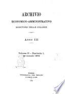 Archivio economico-amministrativo monitore delle colonie