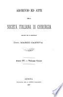 Archivio ed atti della Società italiana di chirurgia