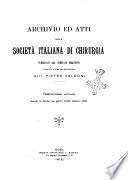 Archivio ed atti della Società italiana di chirurgia