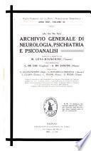 Archivio generale di neurologia, psichiatria e psicoanalisi