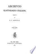 ARCHIVIO GLOTTOLGICO ITALIANO