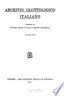 Archivio glottologico italiano