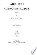 Archivio glottologico italiano