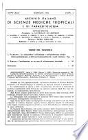 Archivio italiano di scienze mediche tropicali e di parassitologia